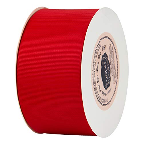 Vatin 2 Inches Solid Red Grosgrain Ribbon Spool -25 Yards, Great For Sewing, Gift Wrapping, Hair Bows, Flower Arranging, Home Decorating #TOP2