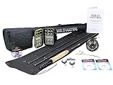 Wild Water Fly Fishing Fortis Series CNC Machined Fly Reel, 9 Foot, 4-Piece, 5/6 Weight Fly Rod Complete Fly Fishing Rod and Reel Combo Starter Package