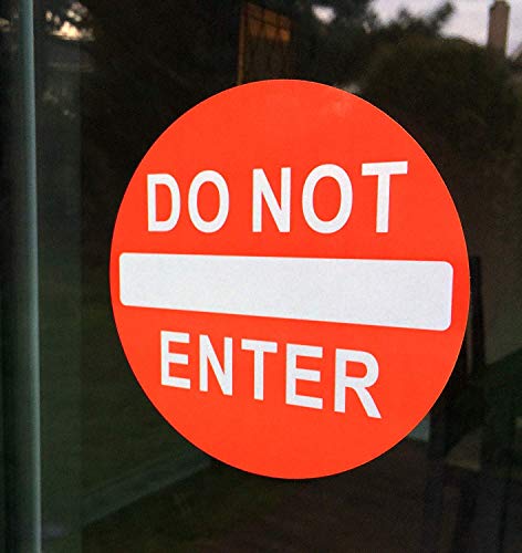 Outdoor/Indoor (2 Pack) 6\" X 6\" - Do Not Enter - Caution Warning Sign Vinyl Label Decal Sticker - for Home, Business Store, Shop, Cafe, Office, Restaurant - Back Adhesive Vinyl - Thumbnail 3