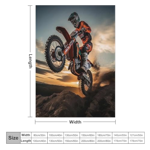 Couverture polaire motocross douce pour éliminer le froid sur le lit
