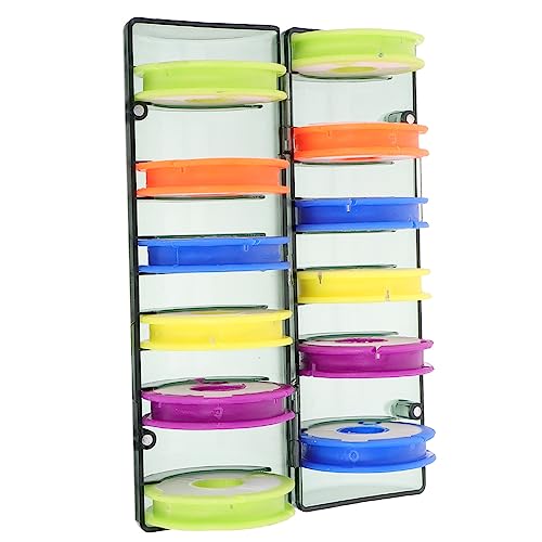 KESYOO Fishing Line Storage Box Rack Organizer Spool Waterproof Casting Accessories Lines Fishing Wheel Holder Fishing Tool Fishing Gear Fishing Leader Holder Fishing Reel Polycarbonate