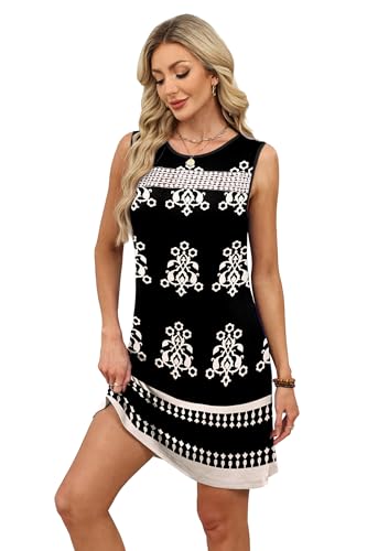 Image of WIHOLL Summer Dresses for Women 2026 Beach Vacation Spring Fashion Clothing Lace Mini Tank Dress with Pockets