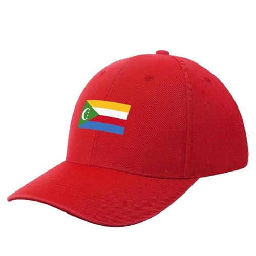 Kids Baseball Cap Comoros Flag Hat for Boys Girls Adjustable Snapback Trucker Hats Sports Outdoor Travel
