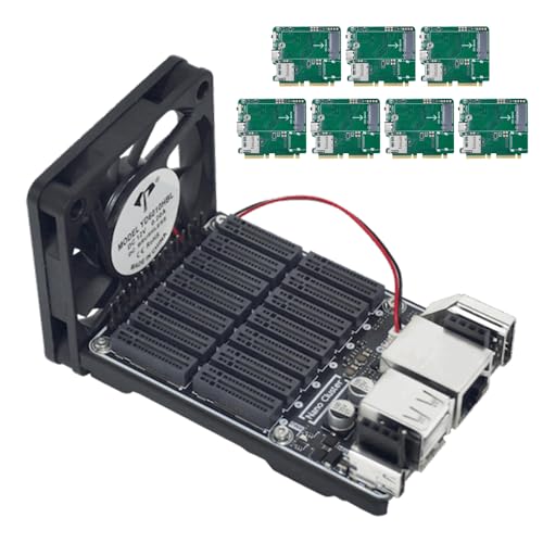 MiiElAOD NanoCluster Mini Cluster DataCenter Board for Raspberry Pi CM4, CM5 Single Board Computer