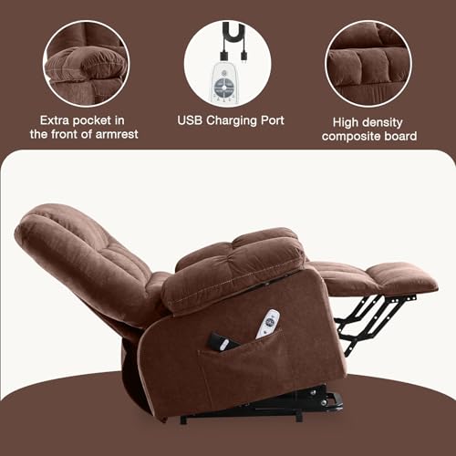 Bosmiller Power Lift Recliner Chair Recliners For Elderly With Heat And Massage Recliner Chair For Living Room With Infinite Position And Side Pocket,Usb Charge Port thumb #5