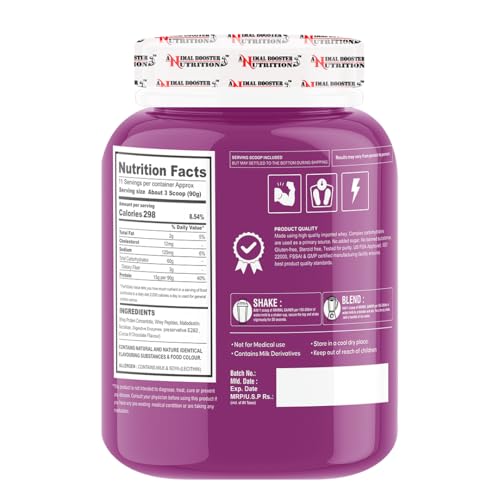 Image of Animal Booster Nutrition WEIGHT GAINER| 15gm Of Protein in 90gm of Serving| For Gain Weight, Build Muscle & Fuel Energy (Kesar Pista Flavor) (11Servings /1KG)