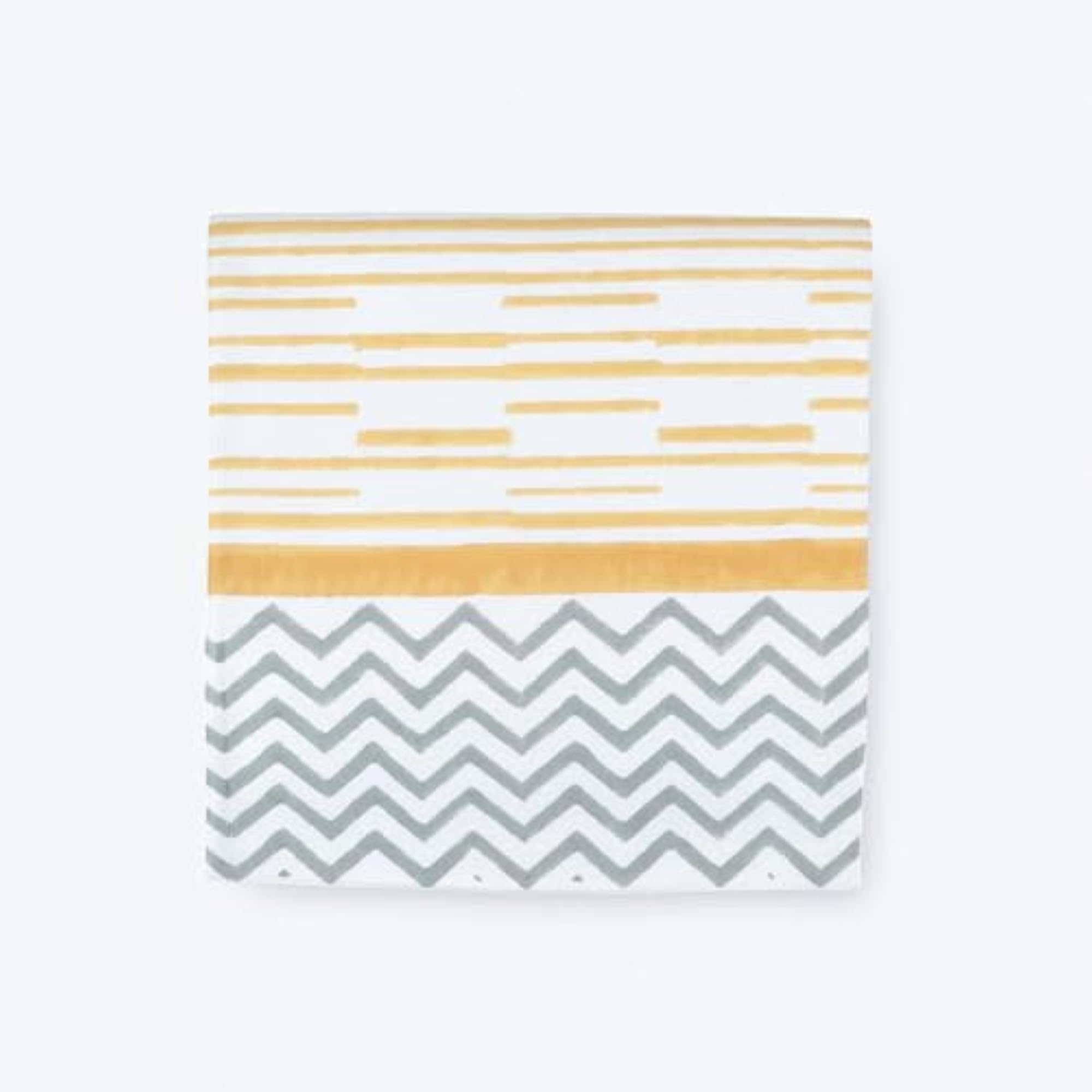 Yellow Striped Hand Block Printed Dining Table Runner