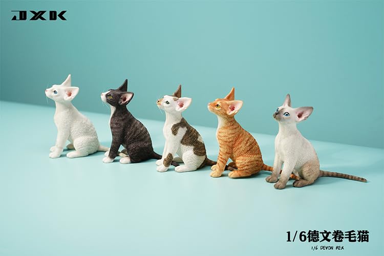 Statuette Devon Rex AMITD chat blanc avec une couronne aux finitions de luxe - 4