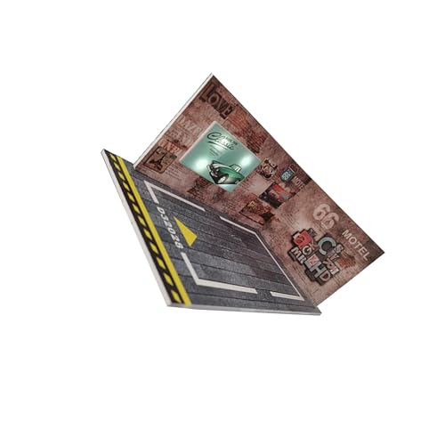 KTUXZCI Ce Jouet de Simulation très détaillé, représentant Un Garage modifié en stéréo, accompagne Un Diorama de Parking Miniature à l'échelle 1/24, Brun, 20.4 x 11.6 x 7.9 cm