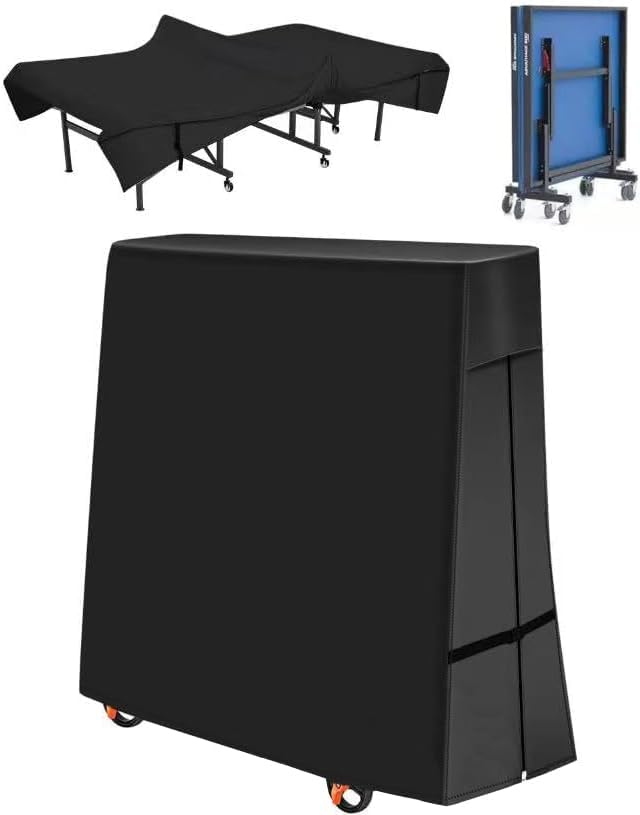 Housse Table Ping Pong Extérieure, 600D Couverture de Table de Tennis, Bâche Imperméable Housse de Protection pour Table de Ping-Pong