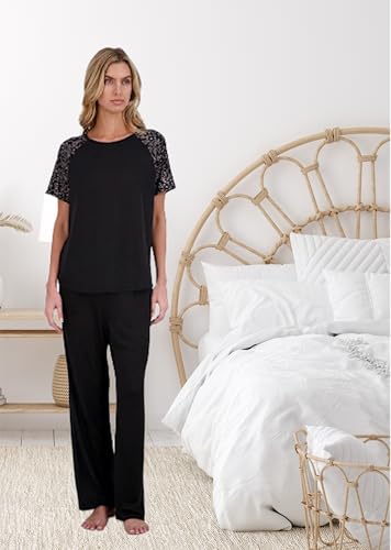 Image of Lucky Brand Women's Pajama Set - 4 Piece Sleep Shirt, Tank Top, Pajama Pants, Lounge Shorts (S-XL)