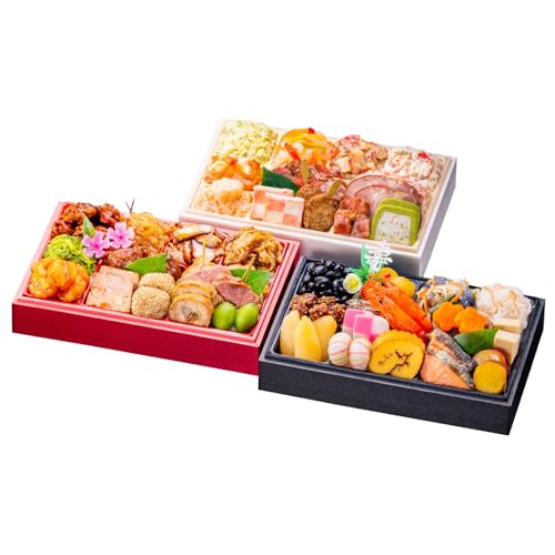生おせち 「吉祥」和洋中 三段重 3~5人前 43品目 新春 和風 洋風 中華 重箱 冷蔵 豪華 予約 料理 御節 お節 特大 新年 初祝い 元旦 元日 海老 エビ えび 黒豆 数の子 家庭用 業務用