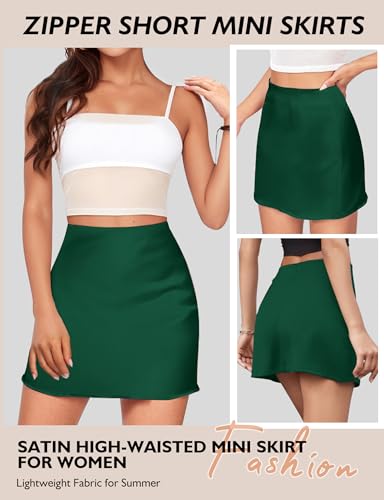 Auruza Mini Satin Skirts For Women Trendy thumb #2