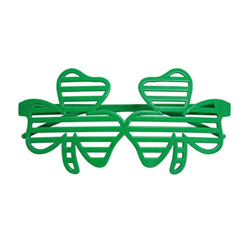 Happyyami 2 peças de óculos de sol do dia de São Patrício, óculos de sol irlandês, trevo verde irlan