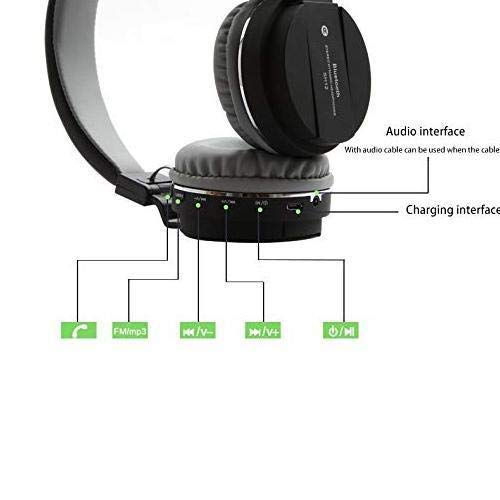 Image of On Ear Headphones Wireless /Bluetooth Headphone SH-12 Crystal Clear Sound Deep Bass Support FM and SD Card Slot with Music and Calling Controls Adjustable Pads for Small and Big Head