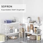 Expandable Storage Shelf, Stackable Organizer Rack, White Large 2 PK - Image 6