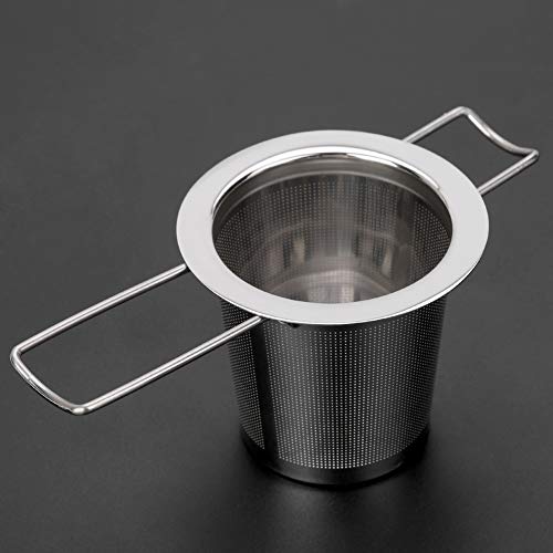 GS11133ea Colador de té infusor, malla de acero inoxidable Infusor de té Colador de taza de metal Filtro plegable con… - Imagen 3