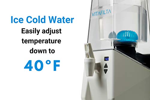 Vitafilta Countertop & Desktop Water Filter And Cooler - Adjustable Temperature Cold Water Dispenser With Advanced Filtration 3 Gallon Tank Bpa Free & Small Footprint #TOP5