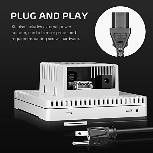 Ipower 4 Inch 130 Cfm Inline Duct Fan With Speed Humidity Temperature Controller, For Hydroponics/Grow Tent Ventilation, 4", Black #TOP5