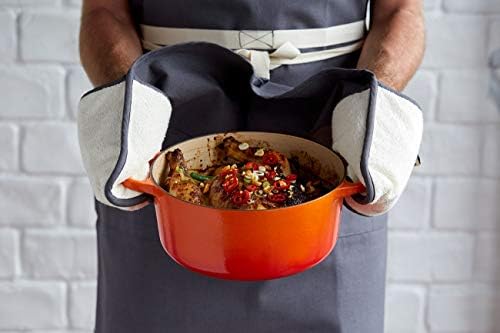 Le Creuset 4-Layered Textile Double Oven Gloves, Stain Resistant, Flint