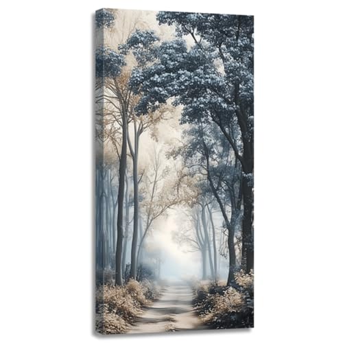 YMXZHUANSH Nature Landscape Canvas Prints Vertical Abstract Tree Wall Art
