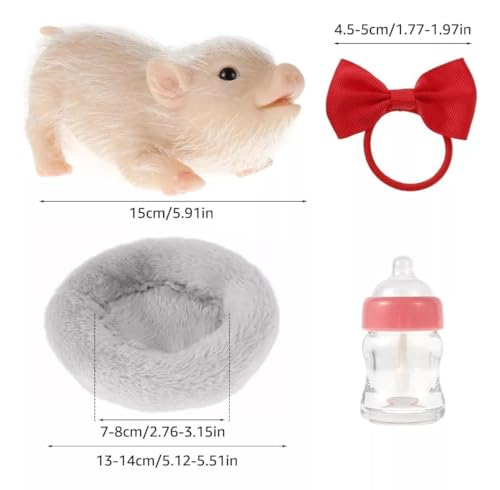Mini Porco, Mini Pig,leitão de silicone, Porco de silicone, Boneca de porco de silicone realista sól