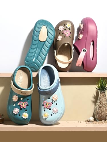 Image of DOCTOR HEALTH SUPER SOFT Women's Platform Clogs | Lightweight EVA Slip-On Garden Shoes with Adjustable Back Strap | Anti-Skid Cushioned Comfortable Casual Sandals for Indoor & Outdoor Wear