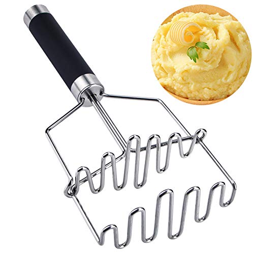 Dual-Press Kartoffelpresse Kartoffelstampfer aus Edelstahl zum Zerdrücken von Gemüseobst aus Babynahrung Cover