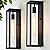 CRIRY 16'' Large Outdoor Wall Lights Exterior 2Pack, Waterproof Matte Black Exterior Lighting Fixtures Wall Mount, Front Porch Lights Outdoor Wall Sconces Exterior Coach Lights for Garage