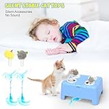 PUHOHUN Cat Toys for Indoor Cats - Rechargeable Silent Automatic Feather Mice Interactive Cat Toy| Hide and Seek Mouse Catching Game - Image 4