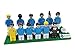 Mondo Toys-Brick Team A.S Collezione-Squadra Napoli Giocatori e Allenatore Azzurro-25595, Colore Bianco Azzurro, 25595
