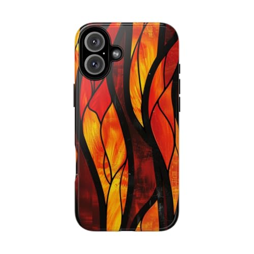 Coque rigide iPhone 16 Plus orange brillante pour éviter les rayures et le ternissement