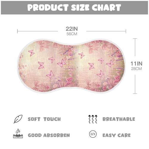 Muslin Baby Burp Cloths Set of 2, Soft Absorbent Pastel Garden Magic Cotton Burping Cloth, Milk Spit Up Rags for Newborn Unisex, 22 x 11 Inch3