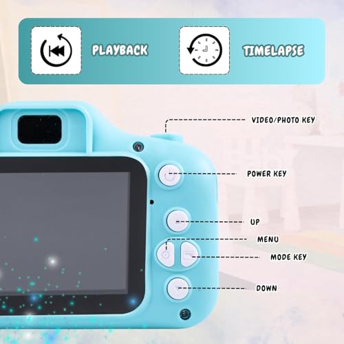 Image of BuyLuxe Kids Camera for Boys & Girls | HD Digital Mini Camera with Video Recording, Photo Capture, Rechargeable Battery | Lightweight & Portable Toy Camera for Kids