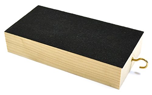 Image of EISCO Wooden Friction Block, Pine Wood and Felt - Measures 6 x 3 x 1.25 inch (Made in The USA)