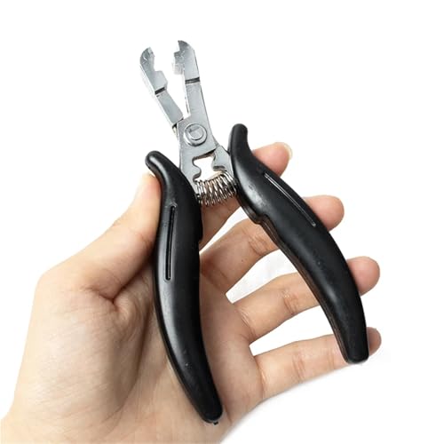 Pinces extensions cheveux pré-collées à bout plat et manche noir confort - 3