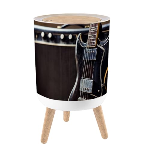 Caneca de basura pequeña con tapa y patas 7L