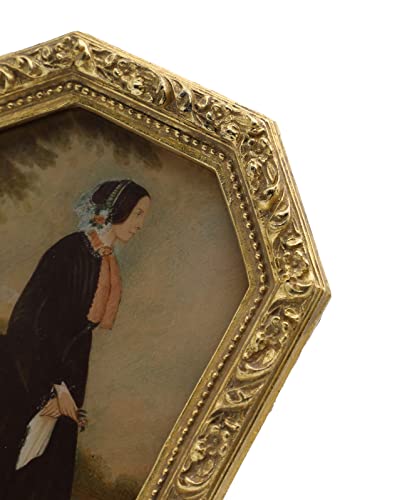 Yulink 4X6 Vintage Picture Frame, Antique Ornate Gold Octagon Photo Frame, For Tabletop And Wall Display, Decorative Retro Home Decor, Old Fashioned Photo Gallery Art #TOP6