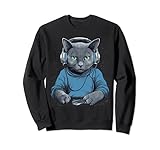 Músico Gatos Y Gatos Auriculares Gaming Motivo