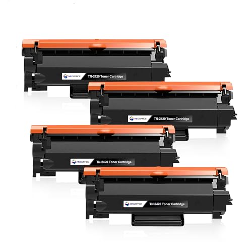 Cartouche de toner TN2420 compatible pour imprimantes Brother DCP et MFC noir pack de 4