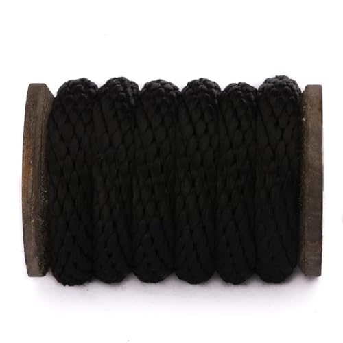 image for FMS Ravenox Solid Braid Utility Rope | (Black)(1/2 inch x 25 feet) | M