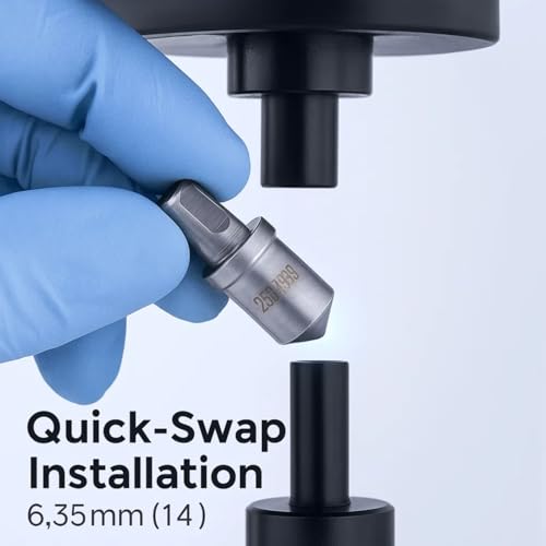 Telituny Rockwell Indenter HRC-3, 120°±30’ Diamant-Eindringkörper, Härteprüfer Indenter mit 6,35mm Schaft, Diamant Rockwells Indenter, für Materialien mit hoher Härte (HRC-3)