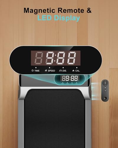 Abonow Walking Pad with Incline, 2.5HP Walking Pad Treadmill,2 in 1 Portable Under Desk Treadmill 265lb Weight Capacity,Walking Pad with Incline for Home Small,Remote Control,LED Display - Image 5