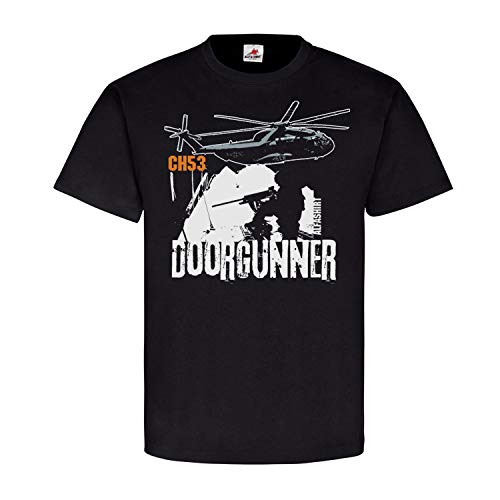 Hélicoptère Bundeswehr CH53 militaire ISAF t-shirt Cal50 noir