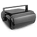 Durable Universal Marine Stereo Cover - Water Resistant Boat Radio Protector Shield with Flip-Up Door & Neoprene Gasket - Compatible with Dual Shaft & DIN Style Stereos - Pyle PLMRCB3
