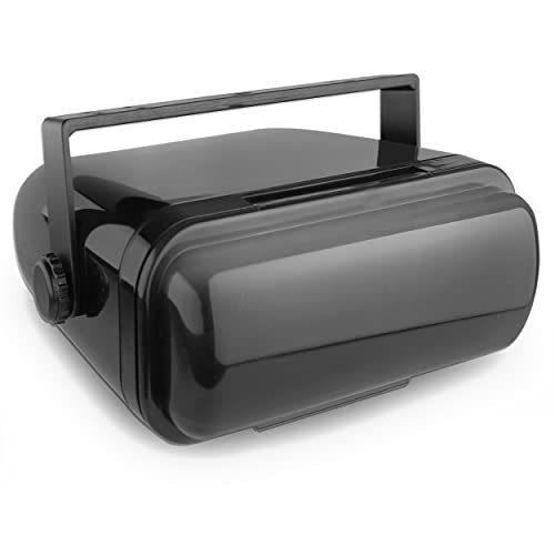 Pyle Durable Universal Marine Stereo Cover - Water Resistant Boat Radio Protector Shield with Flip-Up Door & Neoprene Gasket - Compatible with Dual Shaft & DIN Style Stereos - Pyle PLMRCB3 , Black by Pyle - Used condition - US$30.29