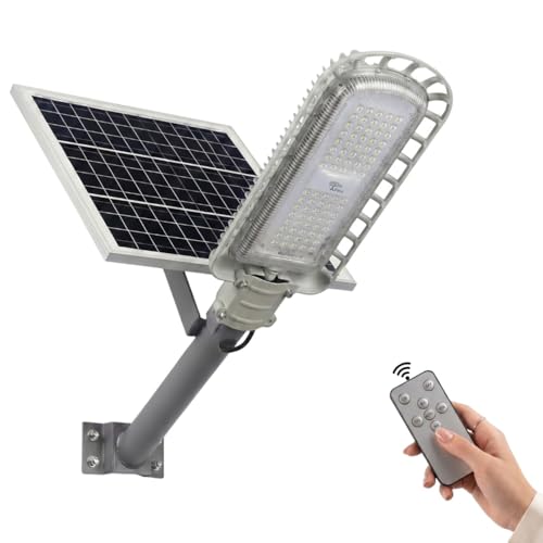 Image of Epyz 200W Semi-Integrated Solar Street Light, Cold White | Aluminium Body, Remote and Dusk to Dawn, 80 LED, 27000mAh, Pack of 1