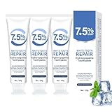 3 Pcs Pasta de Dientes con Hidroxiapatita, Protege el Esmalte Dental, Fortalece los Dientes, Sabor a Menta Suave, Refresca...