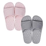 SHABATH EVA Bathroom Slipper 2 Set Pink Grey Slipper