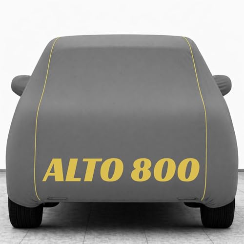 Image of Kings of Cover New Grey 100% Waterproof Alto 800 Car Cover | Polyester Car Body Cover for Rain & Sun | UV Protection, Dustproof, Scratch Resistant, Windproof, Heat Resistant, Custom Fit
